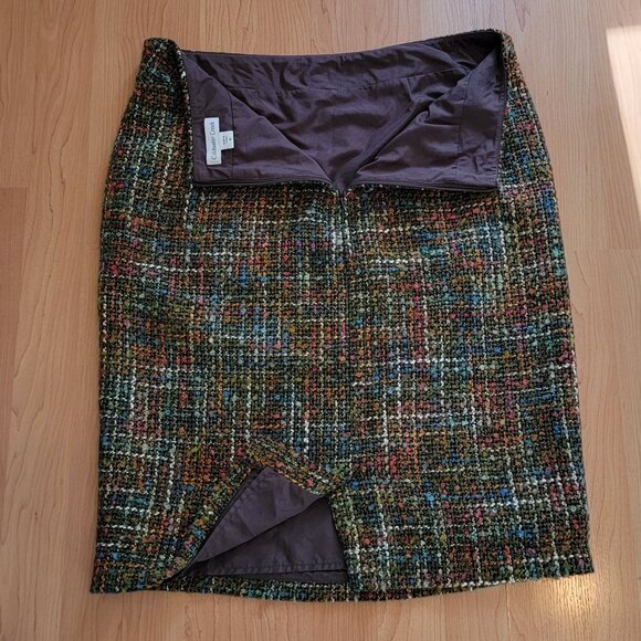 Coldwater Creek Multicolor Bouclé A-Line Skirt - 10 - Picture 3 of 5